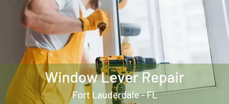  Window Lever Repair Fort Lauderdale - FL